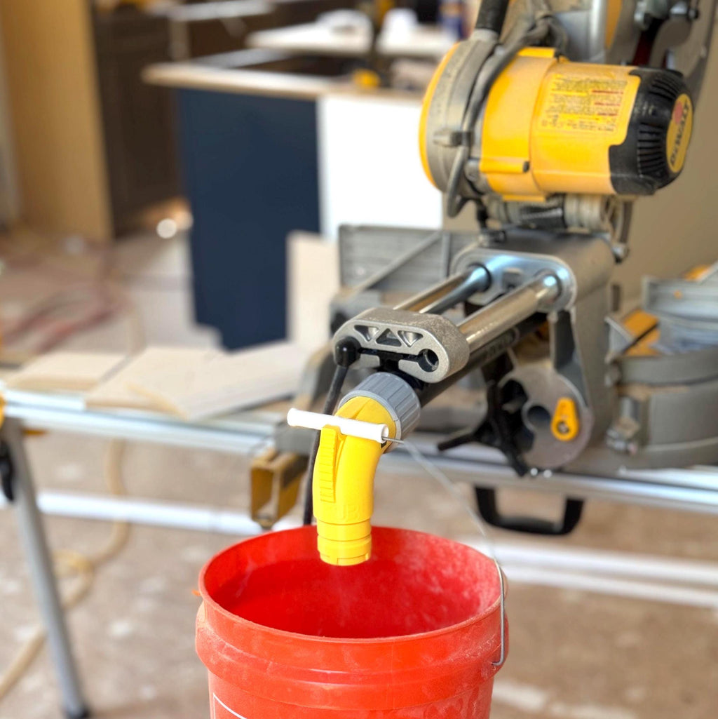 Adapter Sawdust Extraction Port DeWalt DWS780 miter saw → DeWalt DWV9000. Vacuum Compatible Version.