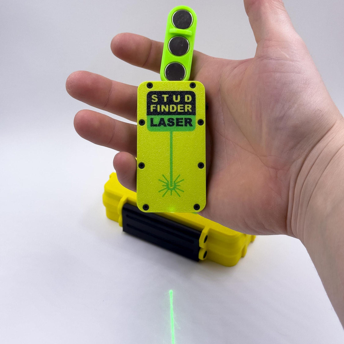 Magnetic Stud Finder with Laser Line Guide (Red / Green Laser)