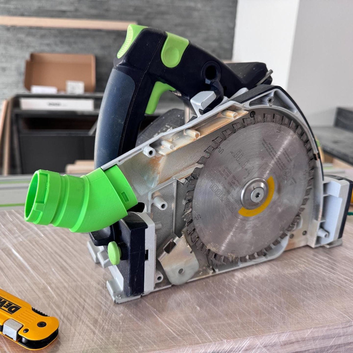 Festool TS 55 to DeWALT DWV9000 (AirLock) Dust Port Adapter & 85° Elbow